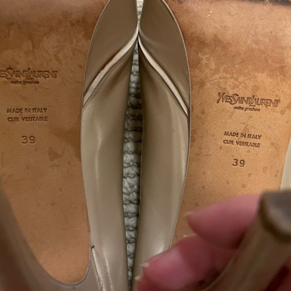 Yves Saint Laurent YSL La Perle 75 Platform Pumps Patent Leather 39 - Picture 7 of 13